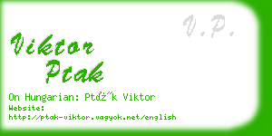 viktor ptak business card